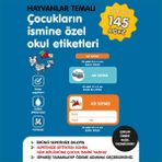 Etiketim Sevimli Hayvanlar Temalıisme Özel Okul Etiketi