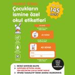 Etiketim Tavşan Temalı Isme Özel Okul Etiketi
