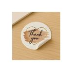 etikettcim Thank You Sticker 25 Adet Kalpli Kuşe Etiket | Yuvarlak & Yapışkanlı Hediye Paketleme Butik Etiketi