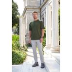 Etikmen %100 Organik Pamuk Düz Oversize Haki Erkek Tişört - XL