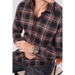 Etikmen Bordo Beyaz Çizgili Slimfit Oduncu Erkek Gömlek - 2XL - Bordo - Beyaz
