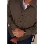 Etikmen Kahverengi Düz Oversize Oduncu Erkek Gömlek - 2XL