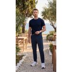 Etikmen Premium %100 Organik Pamuk Basic Slimfit Lacivert Erkek Tişört
