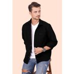 Etikmen Siyah Düz Oversize Oduncu Erkek Gömlek