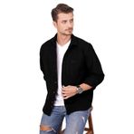 Etikmen Siyah Düz Oversize Oduncu Hediye Kutulu Erkek Gömlek XXL