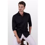 Etikmen Siyah Saten Slimfit Hediye Kutulu Erkek Gömlek