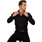 Etikmen Siyah Slimfit Hediye Kutulu Erkek Gömlek XXL