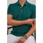 Etikmen Yeşil Yaka Desenli Erkek Polo Yaka Tişört - 2XL