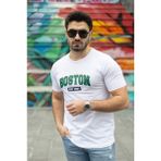 Etiler Collection Erkek Boston Baskılı Süprem T-Shirt - Beyaz - L - XL