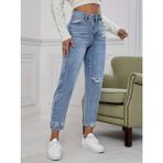 Etiler Collection Kadın Açık Mavi Yırtık Mom Fit Kot Pantolon - S