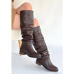 Etiler Collection Winda Kahverengi Cilt Körüklü Çizme