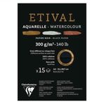 Etival Rough A4 300 gr 15 Yaprak Soğuk Pres Siyah Sulu Boya Blok