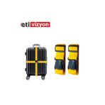 Etivizyon Valiz Bavul Emniyet Kemeri 2 Adet Sarı