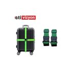 Etivizyon Valiz Bavul Emniyet Kemeri 2 Adet Yeşil