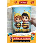 Etkinlikdenizi Gelişim Raporu Karne Kılıfı - 3D Arı Temalı (1 ADET)