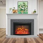 EtnaDecor Aurora İki Kademeli Isıtıcı Fanlı Elektrikli Şömine Beyaz