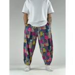 Etnik Chinese Erkek Patchwork Oversize Pantolon Coc3054
