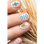 Etnik Desenler-1 Tırnak Dövmesi, Tırnak Tattoo, Nail Art, Tırnak Sticker