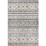 Etnik Kilim Desenli Pamuk Taban Yıkanabilir Dekoratif Halı Gri Bej 100X200