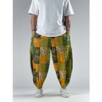 Etnik Rose Erkek Patchwork Oversize Pantolon Coc3040
