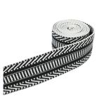 Etnik Stil Çiçekli Dokuma Döşeme, Jakarlı Kurdele 1 Yard Polyester Pamuk 3.8cm ve 5cm Genişlik Çok Renkli Çantalar Giysiler Kendin Yap El Sanatları Dekor(Black 3.8cm)
