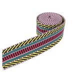 Etnik Stil Çiçekli Dokuma Döşeme, Jakarlı Kurdele 1 Yard Polyester Pamuk 3.8cm ve 5cm Genişlik Çok Renkli Çantalar Giysiler Kendin Yap El Sanatları Dekor(Red Green 3.8cm)