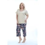 Etoile Büyük Beden Bambu Kadın Kapri Takım Pijama 74005B