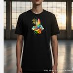 Etoile Studio Balıkçı Tasarımı T - Shirt Tişört Baskılı Fish - Siyah - XL