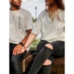 Etoile Studio Tarih Roma Rakamlı | Kişiye Özel Baskılı Çift Tişört Kombini – Unisex Oversize - Beyaz - S - M
