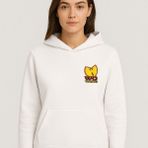 Etoile Studio Wutanc Baskılı Unisex 3 Iplik Polarlı Oversize Sonbahar/kış Kapüşonlu Kanguru Cepli Sweatshirt - M - Beyaz