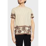 Etro Çiçek Desenli % 100 Pamuk Regular Fit Bisiklet Yaka T Shirt Erkek T Shirt MRMA0002 AK596 X0820