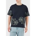 Etro Desenli% 100 Pamuk Regular Fit Bisiklet Yaka T Shirt Erkek T SHİRT MRMA0004 AK598 X0883