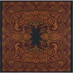 Etro Paisley Yün ve Ipek Karışımlı Italyan Üretimi Battaniye - Bordo - 180 x 180 cm