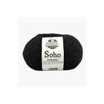 Etrofil Soho Örgü İpi Siyah %55 Super Kid Mohair %23 Organik Merino Yün %22 Polyester 25g 225m (19177)