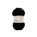 Etrofil Yonca Baby Kadife Örgü İpi Siyah %100 Polyester 100g 120m (70092)