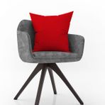 Etshome Kadife Dokulu Kırmızı Kırlent Kılıfı 45X45
