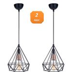 Etsylight 2 Adet Piramit Br One, Salon Avize, Mutfak Avize, Antre Avize - Siyah