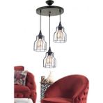 Etsylight Ametist Lüx 3 Sarkıt Avize - Siyah