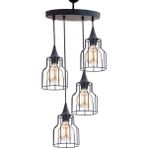 Etsylight Ametist Lüx 4 Salon Avize - Siyah