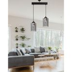 Etsylight Dora Black Sıralı 2 Antre Avize, Mutfak Avize, Salon Avize, Yemek Odası Avize - Siyah