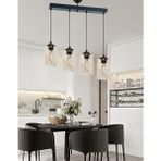 Etsylight Dora Sıralı Lüx 4 Antre Avize, Mutfak Avize, Salon Avize, Yemek Odası Avize - Siyah