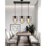 Etsylight Lampy Sıralı 3 Mutfak Avize, Yemek Odası, Salon Avize - Siyah