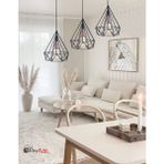 Etsylight Piramit Br Sıralı Lüx 3, Mutfak Avize, Yemek Odası, Salon Avize - Siyah