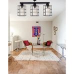 Etsylight Quartz Glass Dizilone 3, Salon Avize,Mutfak Avize, Antre Avize - Siyah