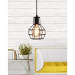 Etsylight Zara One Black Antre, Koridor, Sarkıt Avize - Siyah - 1