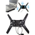 Ett 2 Fanlı Katlanabilir Laptop Soğutucu - Usb'li Portatif Bilgisayar Standı