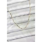 ETT 6981e063bff4e5e939051572 Cm 14K Gold Renk İnce Kesim Çubuk Model Zincir Kadın Kolye