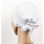 ETT Dikişsiz Bağlamalı Tesettür Bone - Bandana Beyaz