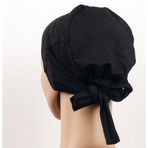 ETT Dikişsiz Bağlamalı Tesettür Bone - Bandana Siyah