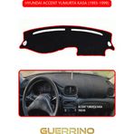 Ett Hyundai Accent Yumurta Kasa 1993-1999Torpido Koruma Halısı Kırmızı Kenar